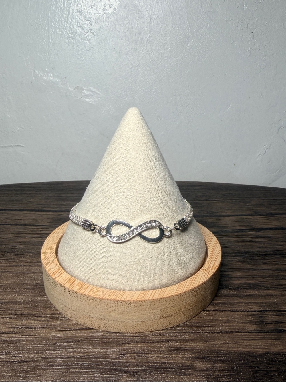 Silver Infinity Crystal Bracelet - Elegant Women's Jewelry